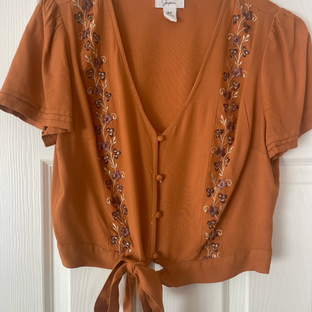 Multicolored V-Neck Crop Top